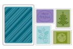 Sizzix Textured Impressions Embossing Folders, Set of 5 - Christmas #4 Sizzix Textured Impressions Embossing Folders, Set of 5 - Christmas #4