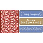 Sizzix Embossing Folders, Set of 4 - Holiday Damask Sizzix Embossing Folders, Set of 4 - Holiday Damask
