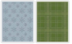 Sizzix Embossing Folders By Tim Holtz - Plaid & Snowflakes