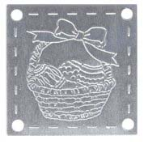 4 Square Charms - Easter Basket