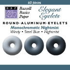 60 Round 1/8" Eyelets - Bazzill Nightmist