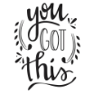 Darice A2 Embossing Folder - You Got This 
