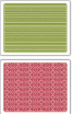 Sizzix Textured Impressions Embossing Folders By Basic Grey - Peppermint Twists & Scallops and Lines