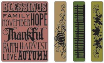 Sizzix Texture Fades Embossing Folders By Tim Holtz - Thankful Background & 3 Borders