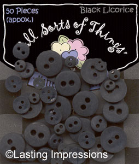 Buttons - Black Licorice