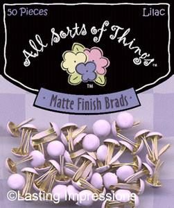 Matte Finish Round Mini Brads - Lilac