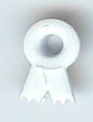 20 White Ribbon Award 1/8" Eyelets