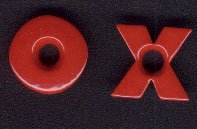 X's and O's 3/16" Eyelets - Fire Red