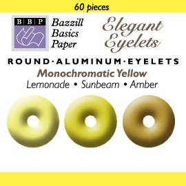 60 Round 1/8" Eyelets - Bazzill Yellow